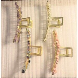Genuine Gemstone Hair Clips - Your Choice